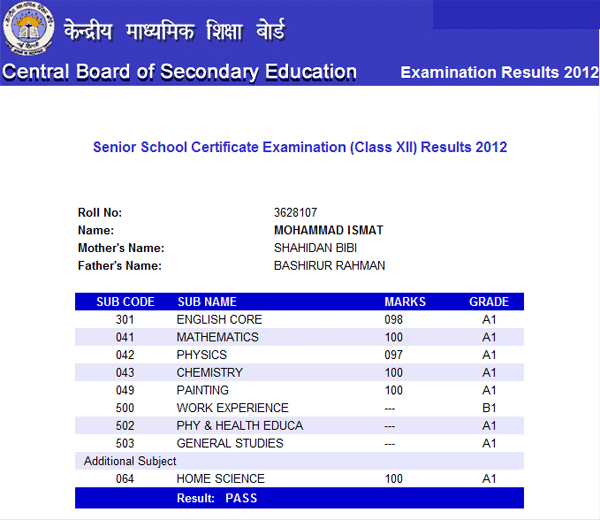 Get School Wise CBSE Result – Class 12th & 10th